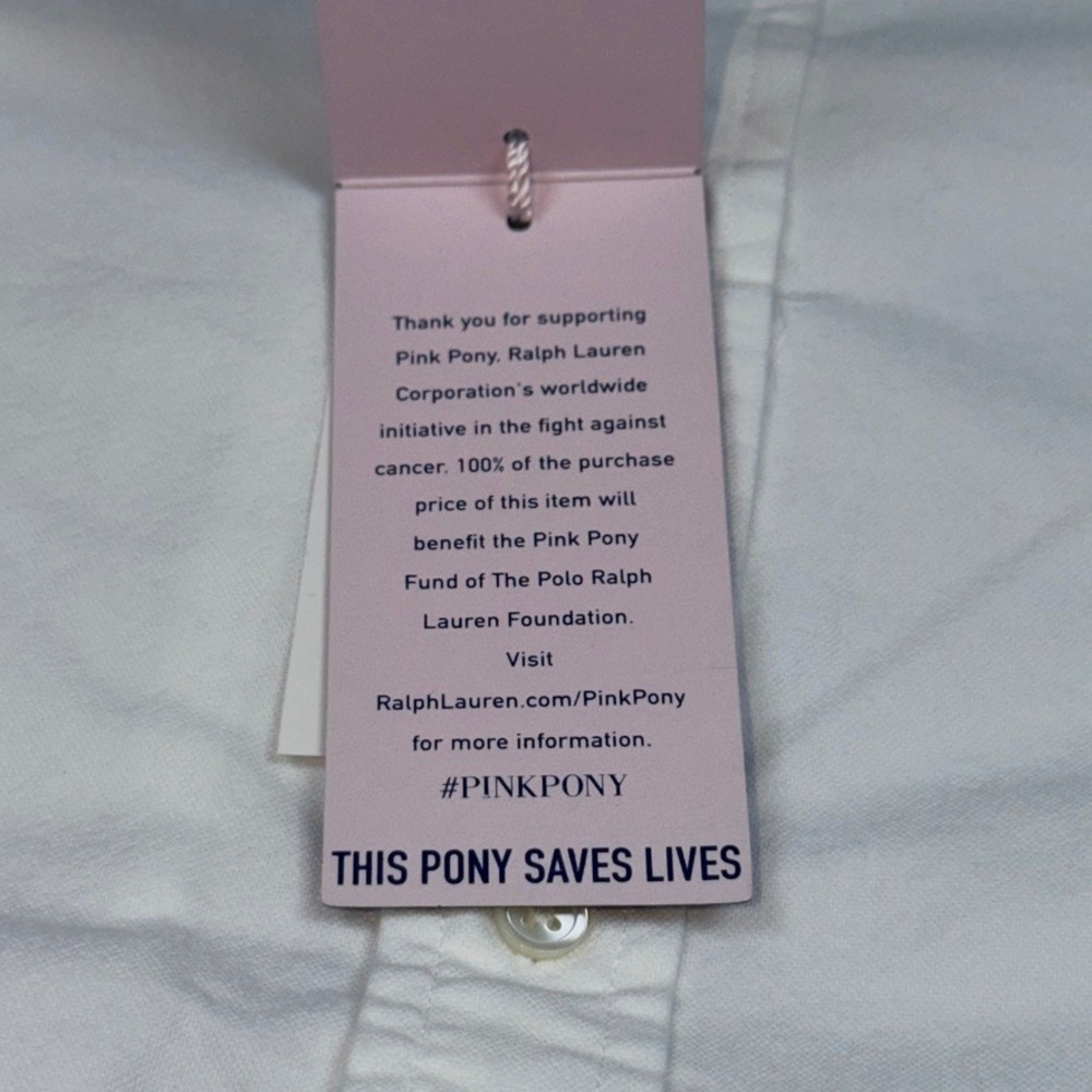 Polo Ralph Lauren Pink Pony White Cotton Oxford Shirt 3XL NWT - Picture 6 of 9
